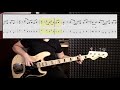 Stealers Wheel - Stuck In The Middle With You (bass cover with tabs in video)