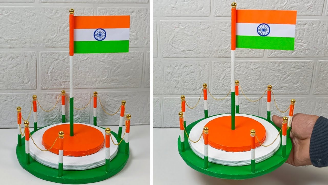 How to make Indian flag with Cardboard & Paper | Republic day flag Making | Republic day 2025 Diy |