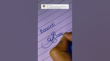 Basanti - Name Writing।। How to Write in Cursive।। Simple Name Calligraphy ✍️