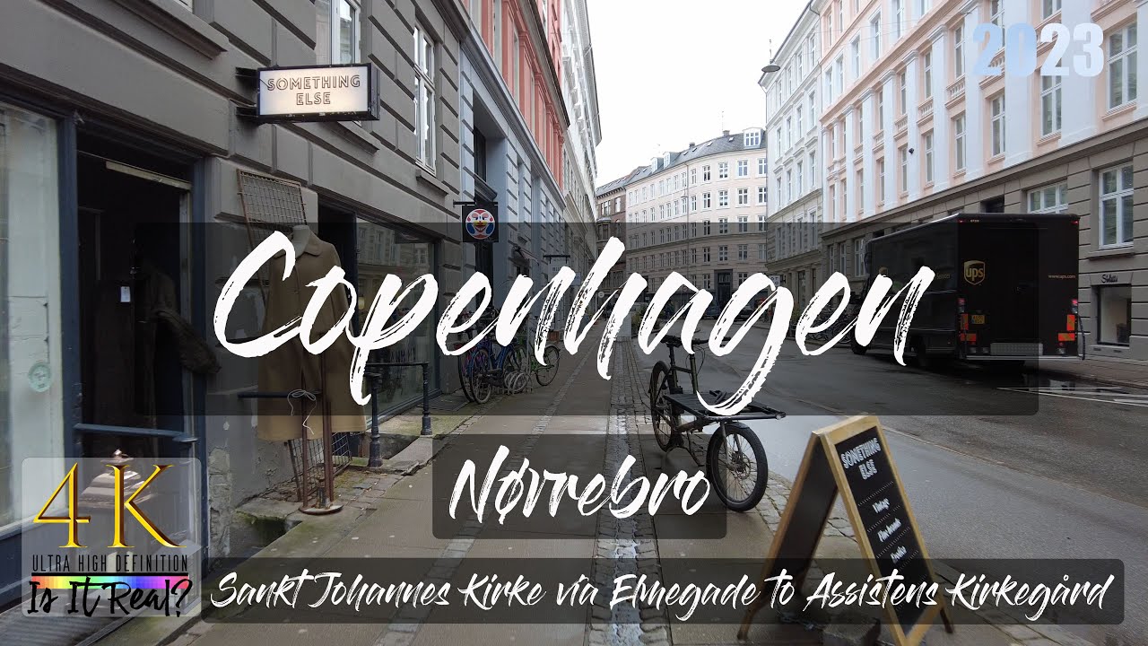 Copenhagen, Denmark | Nørrebro | Nørrebrogade | Sankt Hans Torv | City Tour | 4K | Winter | 2023