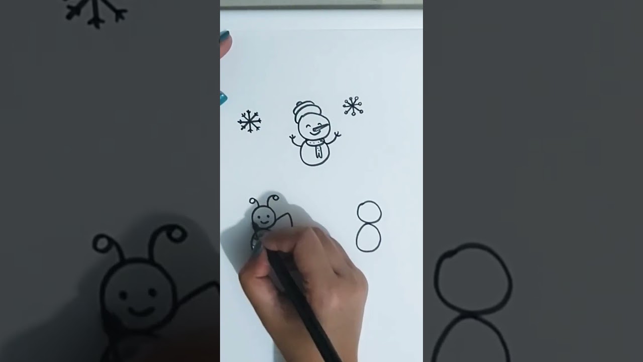 Very easy and fun drawings with number 8 
