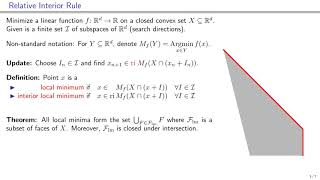 Famous Relative Interior Rule in Block-Coordinate Descent Profile