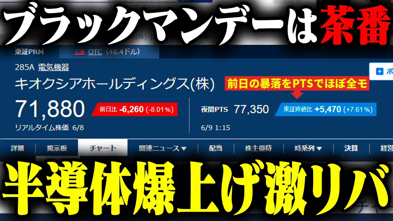 BMS ベアマーケットストラテジー 下げ相場だから勝つ！内田トレード戦略 Oniya talks about the semiconductor rebound and how Black Monday