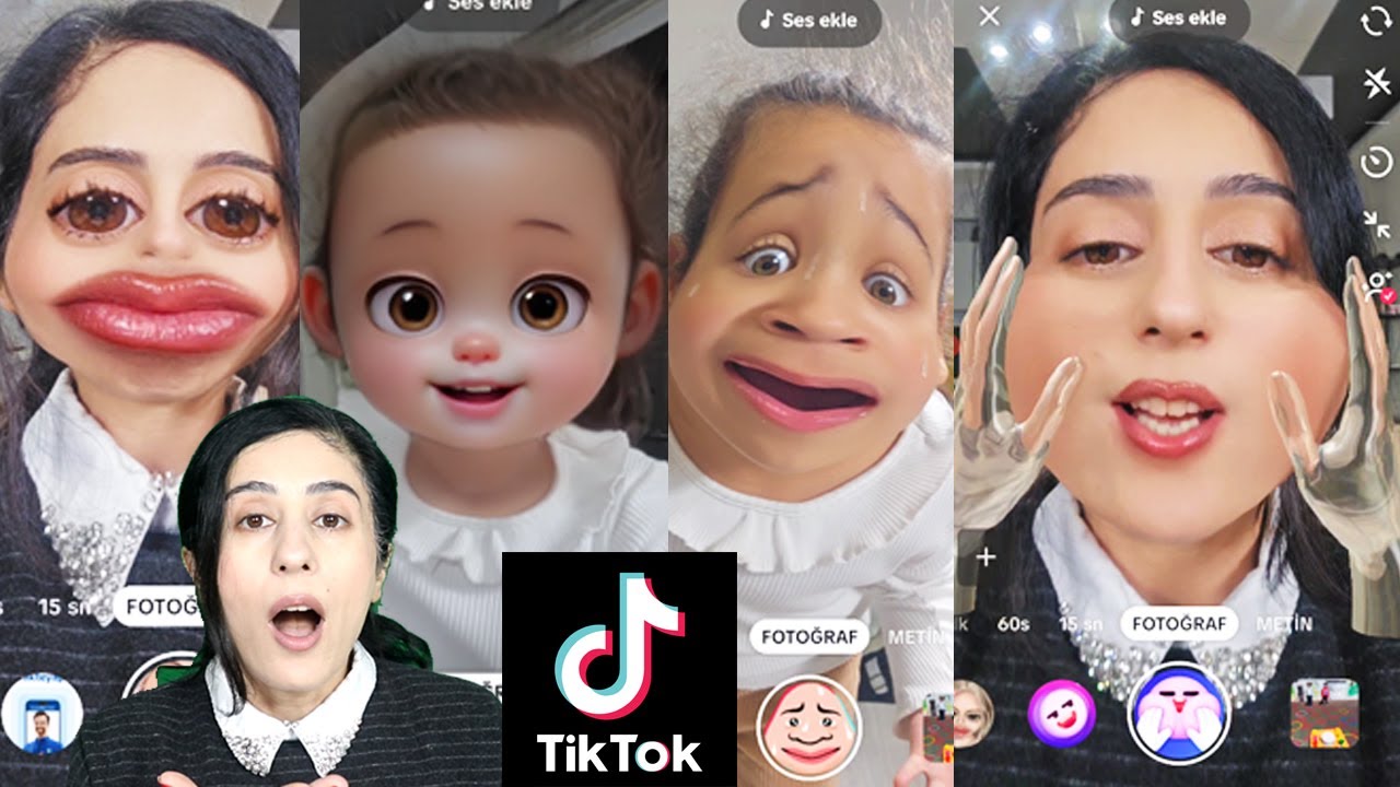 Tiktok Komik Yüzlerim Tiktok Filtrelerini Denedik Eğlenceli Yüzler