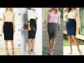 Most stylish and trending office wear pencil skirts outfits for working ladies #2020
