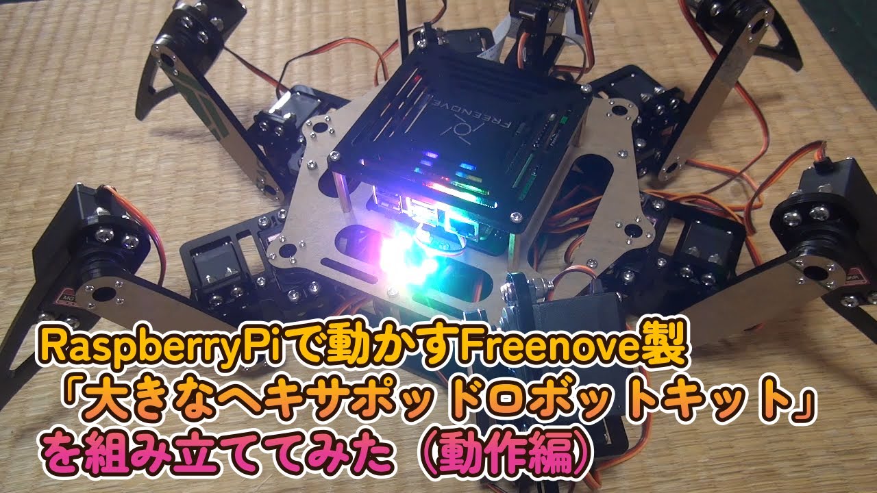 Freenove製 Hexapod robot kitを組み立ててみた【その３ : 動作編】【RaspberryPi】