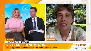 JENSEN DEAN INTERVIEWED ON LIVE TV - Channel 7 Sunrise #7news #sunrise #art