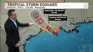 Tropical Storm Edouard could dump up to 9 inches of rain along Texas coast