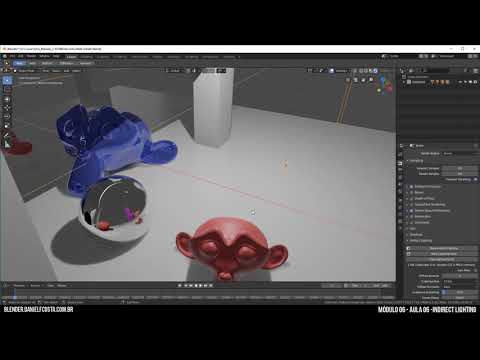 M6A6 - Curso Blender 2.8 - Indirect Lighting - Tutorial Português