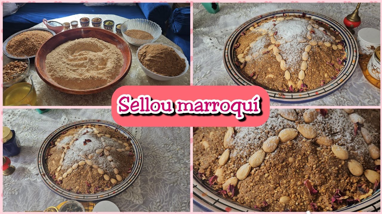 la receta marroquí mas NUTRITIVA y energética SELLOU(SFOUF O ZMITA ...