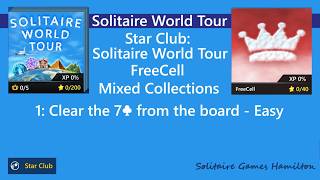 Star Club | Solitaire World Tour | FreeCell #1: Easy - Clear the 7♣ from the board