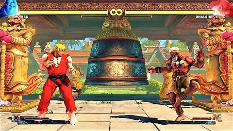 LEVEL 8 Ken VS Dhalsim STREET FIGHTER V BATTLE MATCH