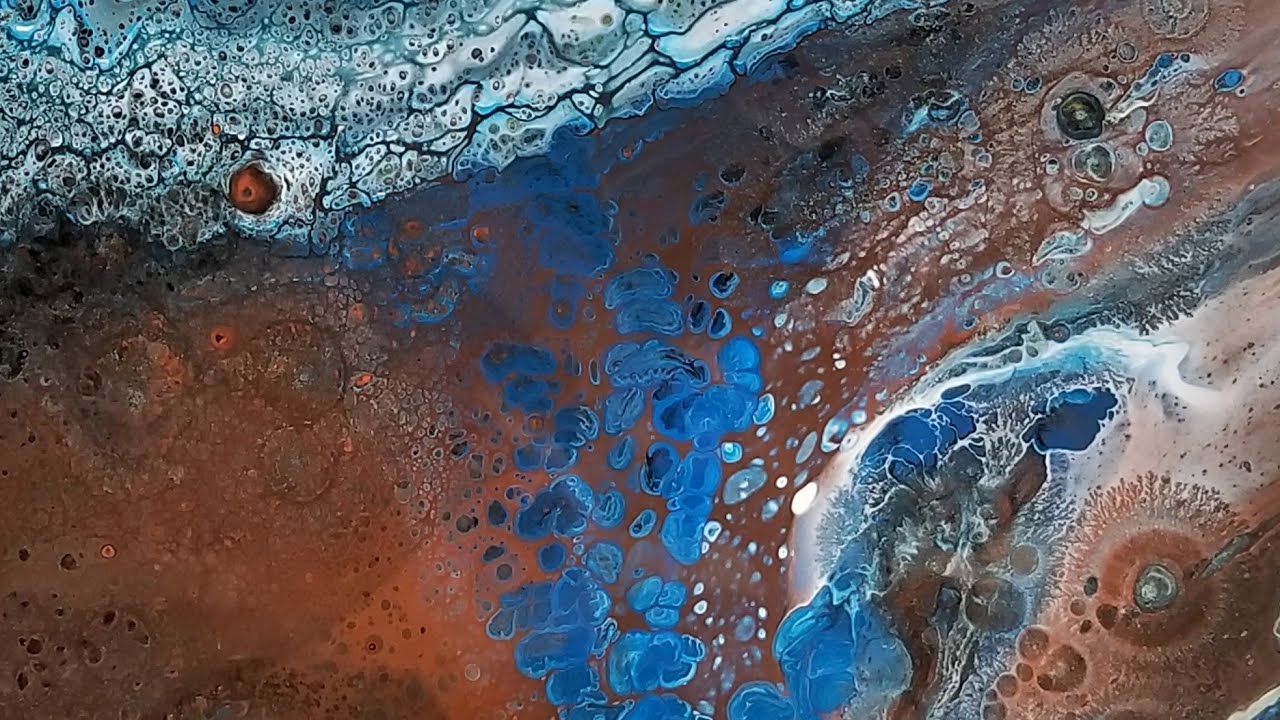 An Experiment With An Acrylic Pour & Alcohol With Mica Powder YouTube