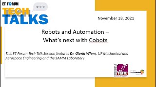 ET Forum Tech Talk #5: Robots & Automation - What's Next with Cobots