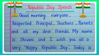 Speech On Republic Day l 10Lines Speech On Republic Day l Speech On 26 January l 26 January Speech l screenshot 1