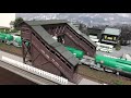 鉄道模型(N)跨線橋のある昭和の町並みを走るEF70+タキ1000日本石油輸送(米軍燃料輸送列車)