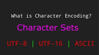 What is Character Encoding and Character Sets ?