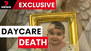 Heartbroken parents call for investigation into death of their daughter at child care centre | 7NEWS
