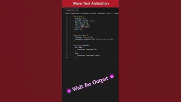 Wave Text Animation effect | HTML CSS JAVASCRIPT