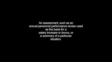 evaluation video Dictionary meaning and pronunciation