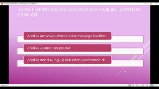 Pengantar Analisis Pangan dan Indusri