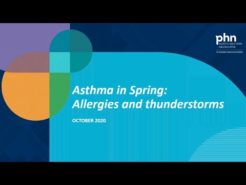 Asthma in spring:  Allergies and thunderstorms (webinar held on 6 October 2020)