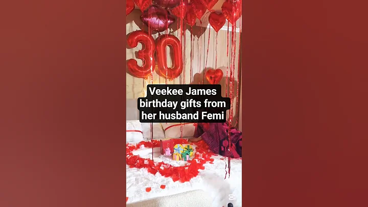 Veekee James husband Femi Surprised veekee James with Birthday gifts Awww