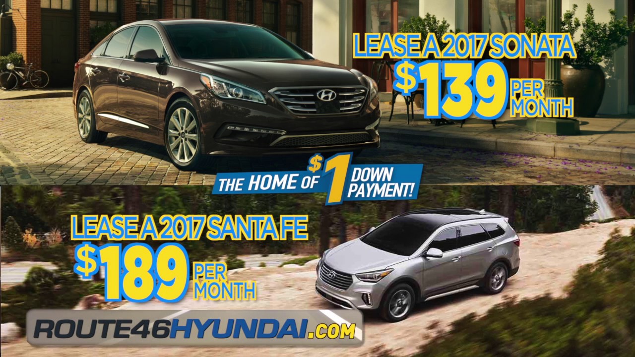 Route 46 Hyundai is now the exclusive home of $1 down drives!