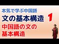 中国語の文の基本構造１（全３レッスン）