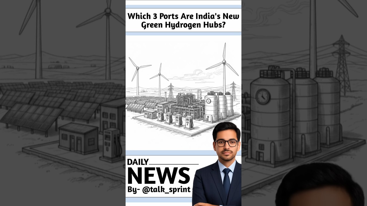 Which 3 Ports Are India's New Green Hydrogen Hubs?