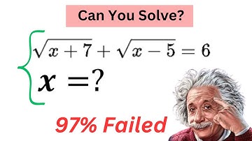 Only 3% Solved this Math Problem | Nice redical Algebra Square Root Simplification Problem x=?