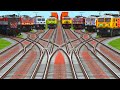 ♈️Every Epic Trains Crossing By Curves Branches Railroad Junctions || train simulator gameplay