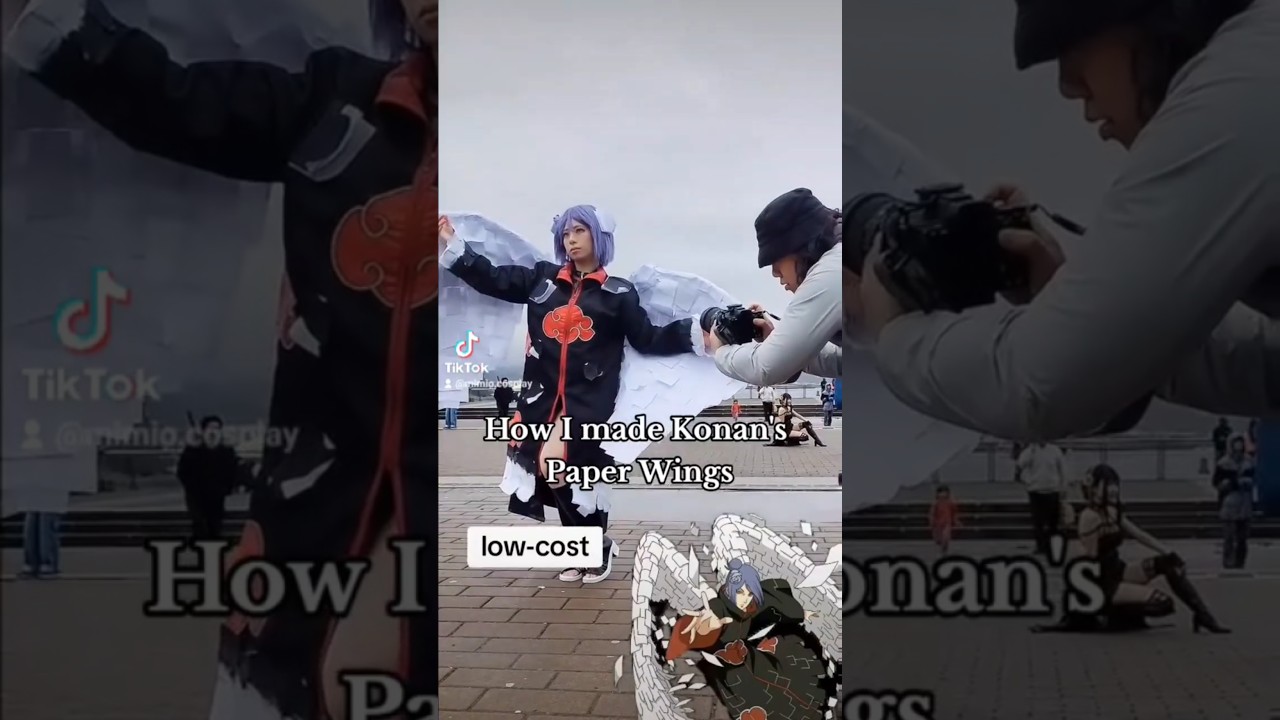 DIY Low cost Paper wings #diycosplay #konan #naruto #narutocosplay #konancosplay #akatsuki