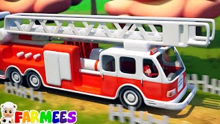 wheels on the fire truck more nursery rhymes and kids cartoon videos by farmees