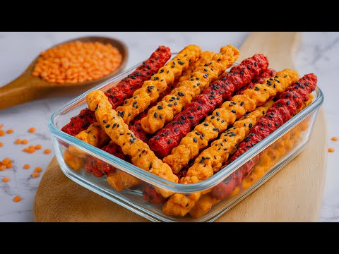 I Turned 1 Cup of Lentils Into Crispy Veggie Sticks – So Easy!