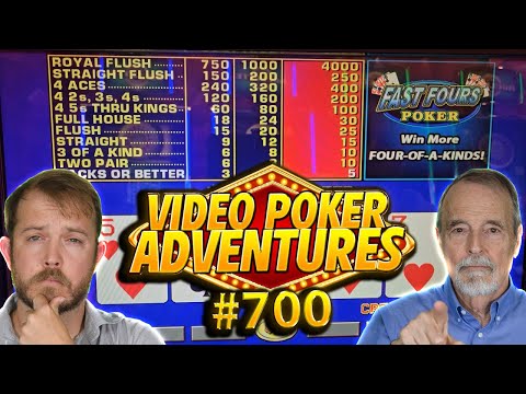 High Limit Fast Fours Video Poker - How Many Bonuses Can We Get?!