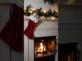 🐱 Cat in Christmas Stocking by Fireplace 🎄 #Shorts #FluffyCat #ChristmasVibes #CozyHoliday