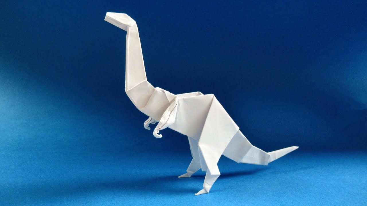 How To Make an Easy Origami Dinosaur origami Ornithomimus YouTube