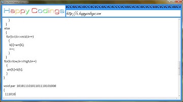 Merge Sort C Code Example