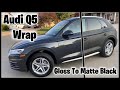 Wrapping a Q5 Matte Black From Cheetahwrap.com Time Laps Video