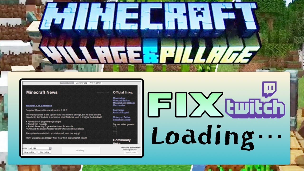 Fix For Twitch Minecraft Jar Launcher Version Update To 1 6 93 Stop Loading Error Youtube