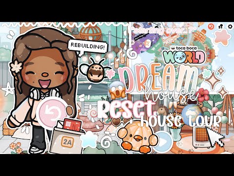 😱 DREAM World Reset + SPEEDBUILD! *STARTING OVER* ↺ ࣪ ۪ 🐬🥂/Toca Life World