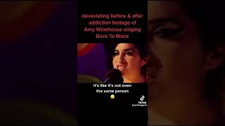 Heartbreaking footage of Amy Winehouse BEFORE & DURING addiction 🙏 #addictionrecovery
