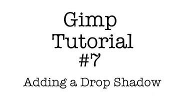 Gimp Tutorial for Merch #7 - Adding a Drop Shadow to Text