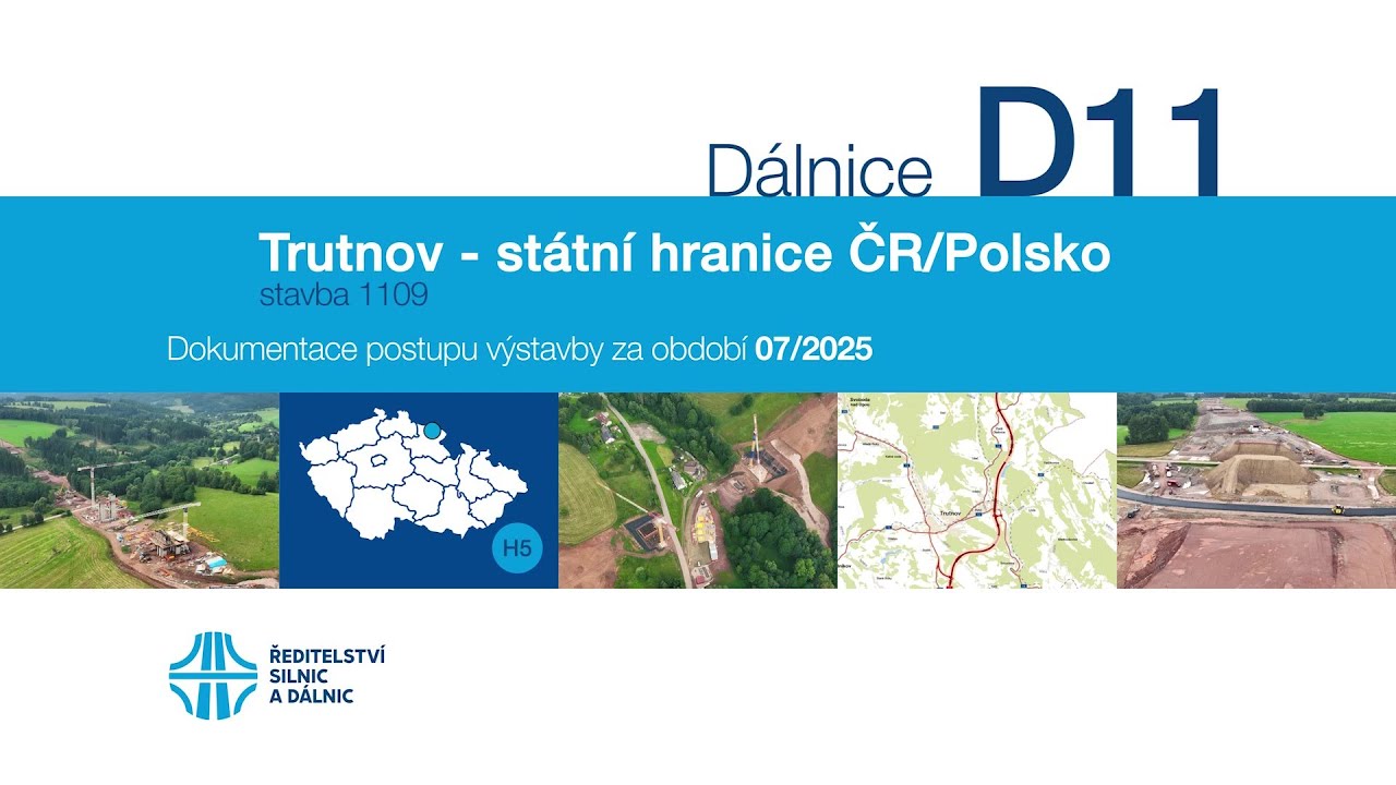 D11 1109 Trutnov – státní hranice ČR/Polsko (dokumentace stavby 07/2025)
