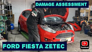 Ford Fiesta Zetec 2016 1.25 petrol Part 1 front End Off Damage Assessment