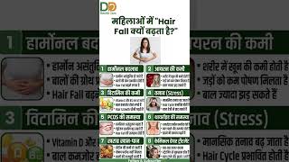 महिलाओं में Hair Fall क्यों बढ़ता है? #womenshealth #hairfall #irondeficiency #stress #pcos #shorts