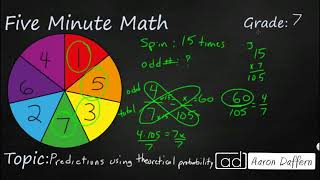 7th Grade Math Predictions Using Theoretical Probability [original]