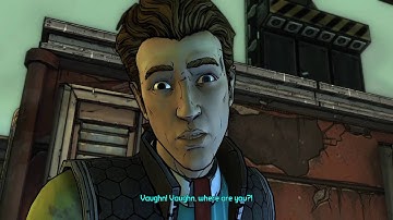 Tales from the Borderlands episode 1 Rhys, Vaughn and Loader bot vs bandits
