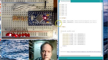 Pro Mini SetUp and Arduino programming on a breadboard Vid3